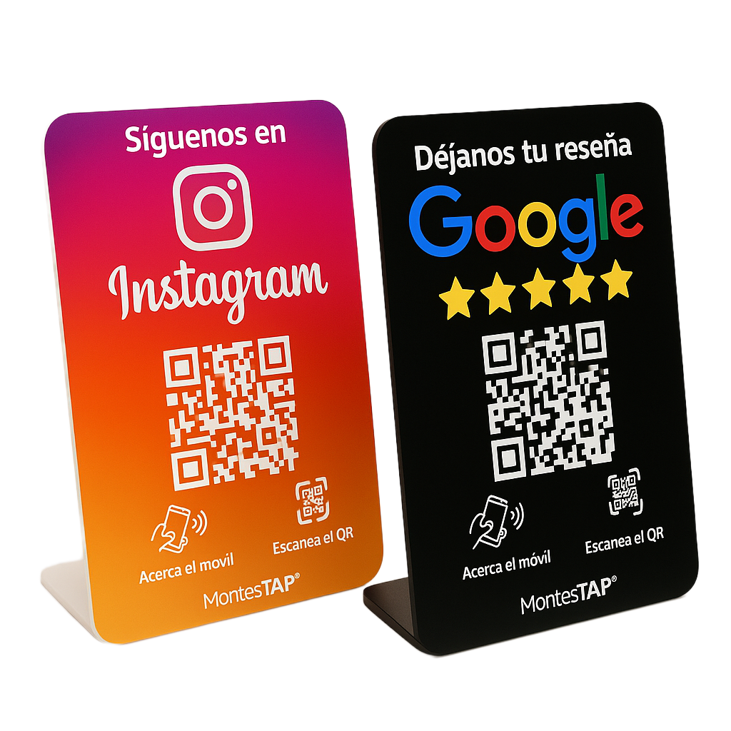 Pack Stand Reseñas Google + Stand Instagram