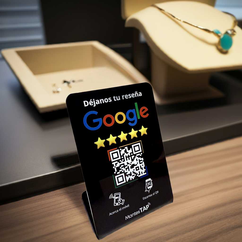 Stand / Soporte NFC y QR para Reseñas en Google