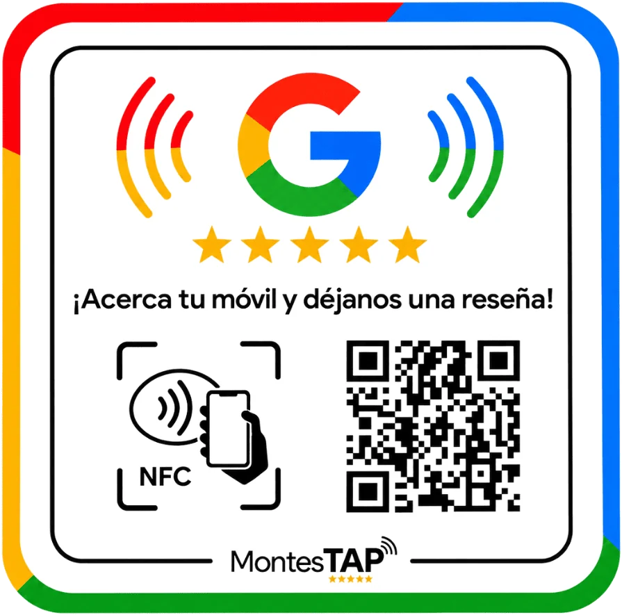 Placa NFC + QR para Reseñas de Google