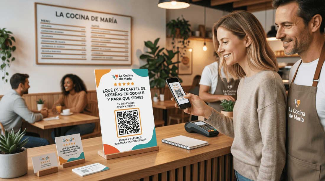 Cartel para reseñas en Google: cómo conseguir más valoraciones