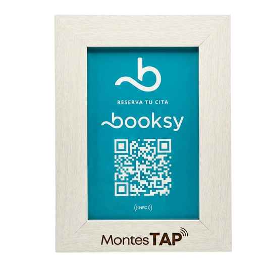Marco QR + NFC para Reservas en Booksy