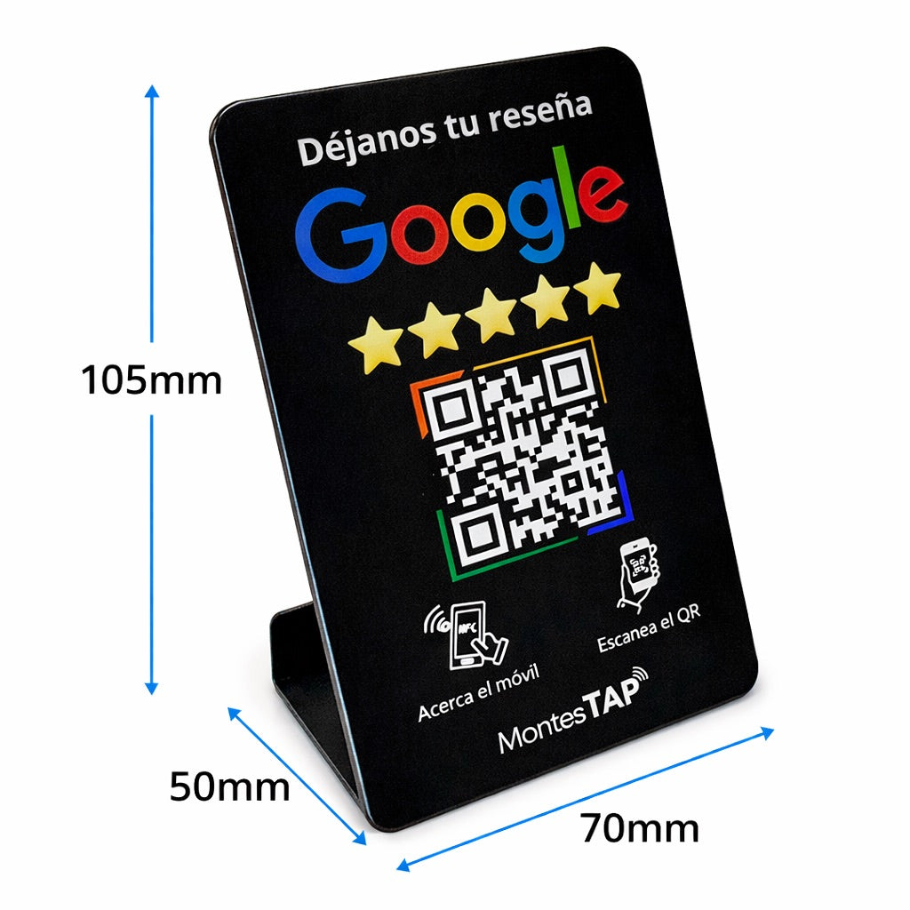 Stand / Soporte NFC y QR para Reseñas en Google