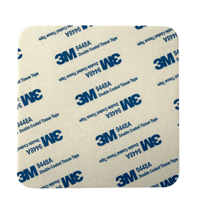 Reverso de la placa NFC de reseñas con adhesivo de doble cara 3M 9448A