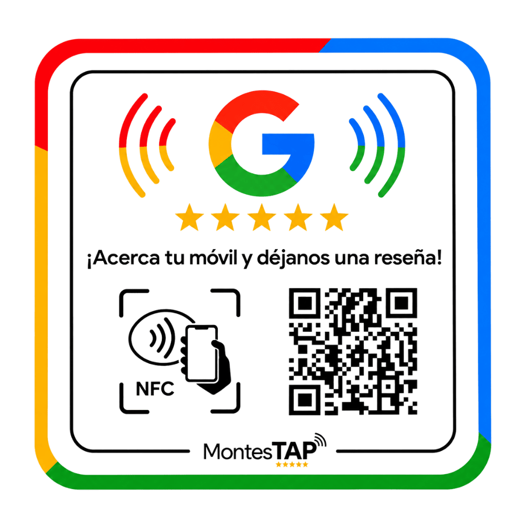 Placa NFC + QR para Reseñas de Google