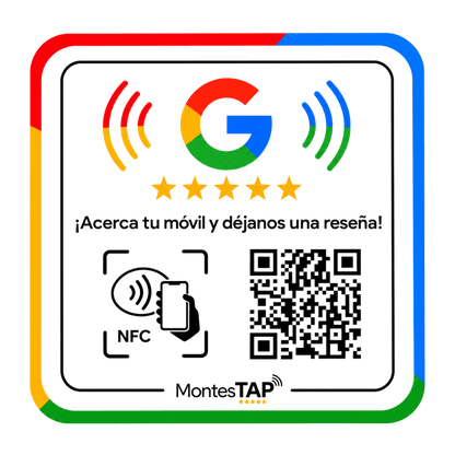Placa NFC + QR para Reseñas de Google