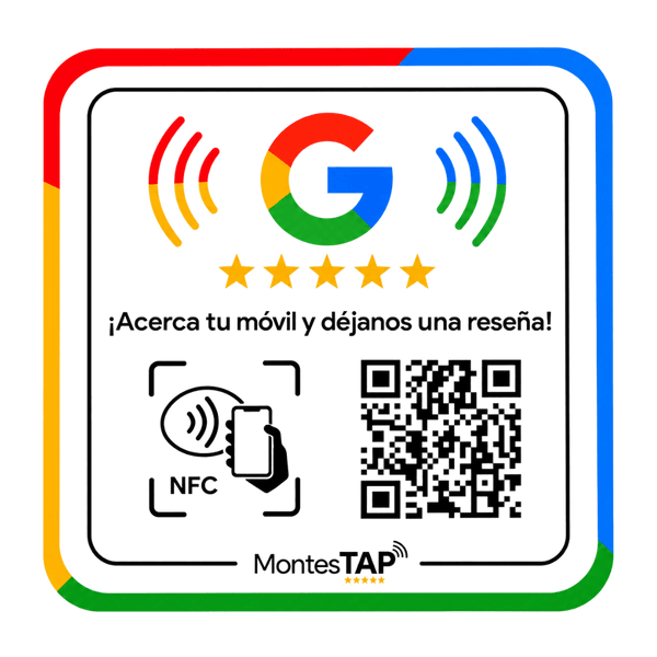 Placa NFC + QR para Reseñas de Google