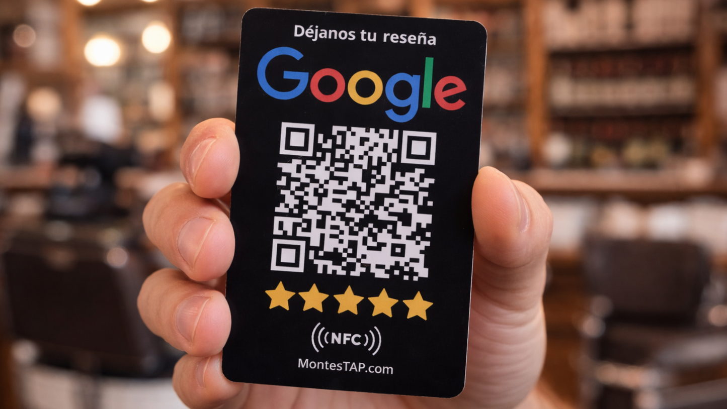 Tarjeta NFC + QR para Reseñas Google