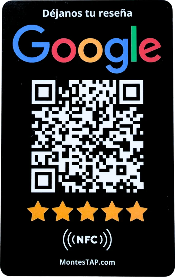 Tarjeta NFC + QR para Reseñas en Google